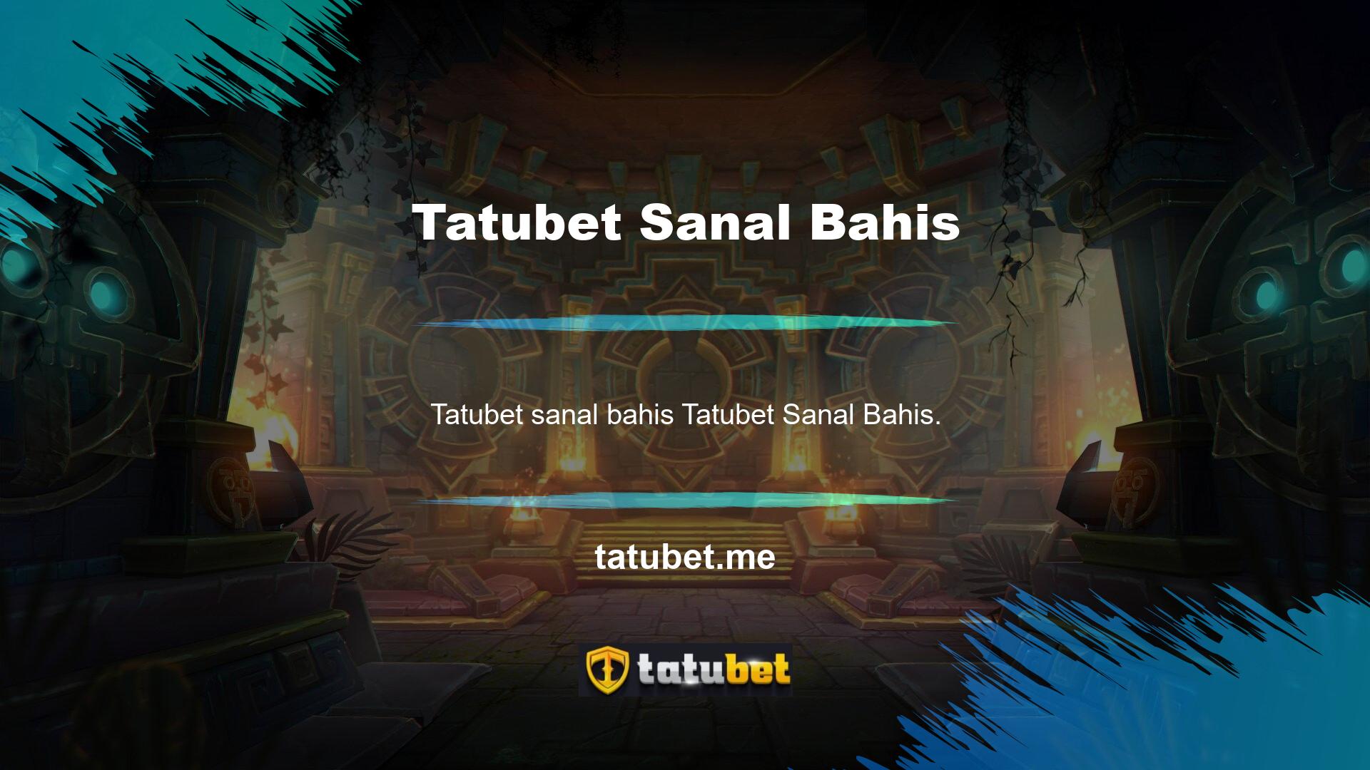Tatubet web sitesinde sanal bahisler oynamayı da seçebilirsiniz